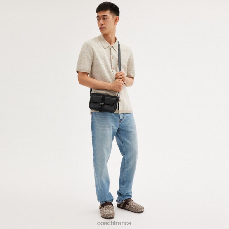 Coach Hommes sac à bandoulière slim beck en toile exclusive charbon HHR6J659