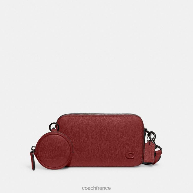 Coach Hommes sac à bandoulière slim charter rouge rubis HHR6J649