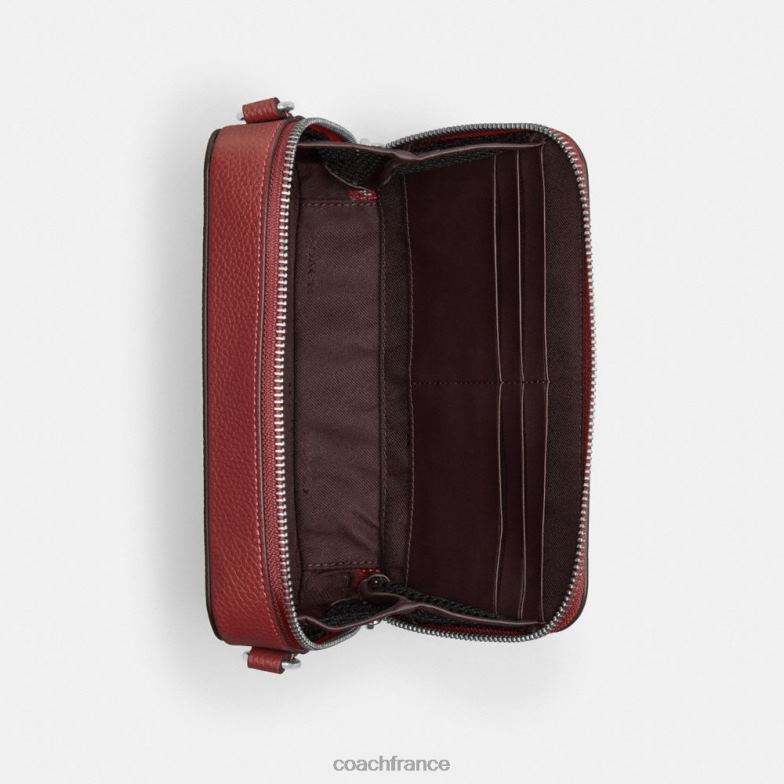 Coach Hommes sac à bandoulière slim charter rouge rubis HHR6J649