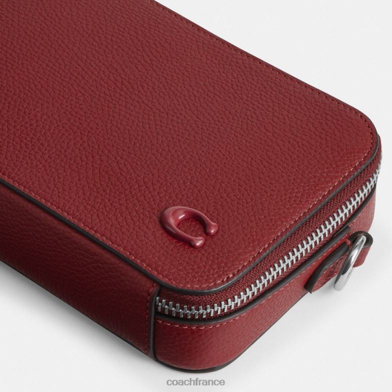 Coach Hommes sac à bandoulière slim charter rouge rubis HHR6J649