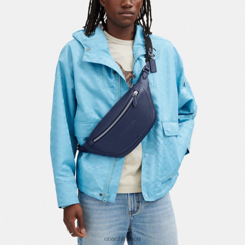 Coach Hommes sac ceinture de la ligue bleu profond HHR6J671