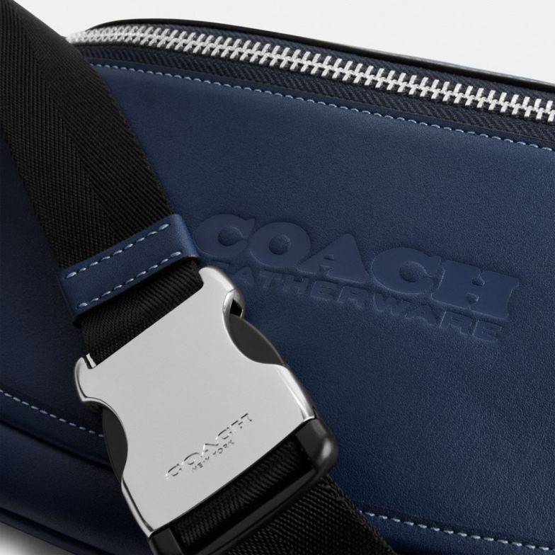 Coach Hommes sac ceinture de la ligue bleu profond HHR6J671
