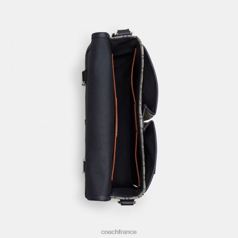 Coach Hommes sac messager league en jacquard signature La marine de minuit HHR6J664