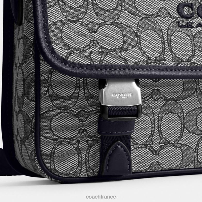 Coach Hommes sac messager league en jacquard signature La marine de minuit HHR6J664