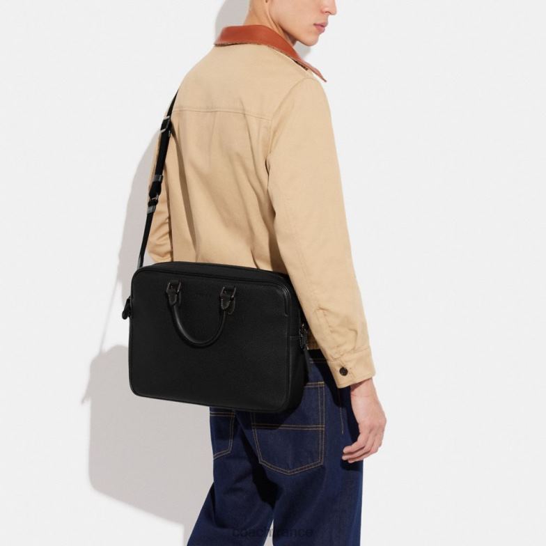 Coach Hommes Gotham bref noir HHR6J624