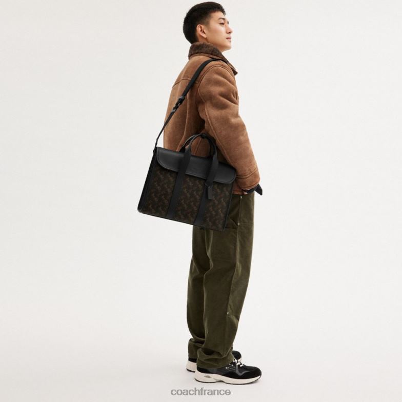 Coach Hommes Portfolio Gotham avec imprimé cheval et calèche truffe HHR6J619
