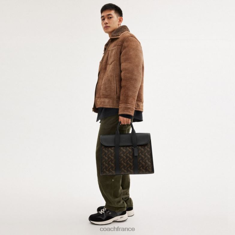 Coach Hommes Portfolio Gotham avec imprimé cheval et calèche truffe HHR6J619