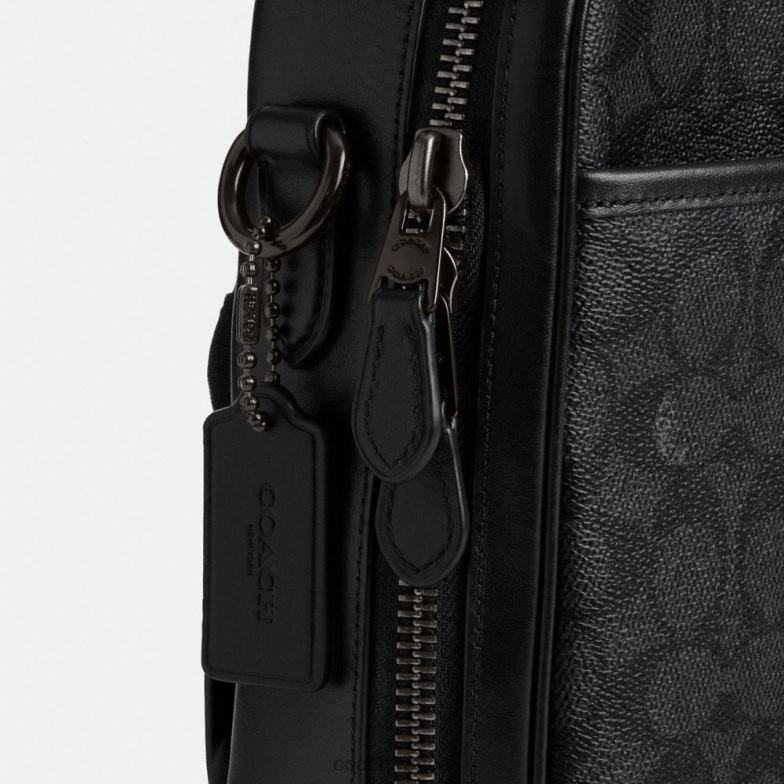 Coach Hommes slip convertible gotham en toile exclusive charbon HHR6J617