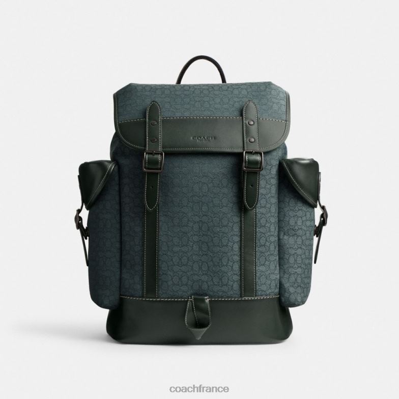 Coach Hommes sac à dos Hitch en jacquard micro signature vert amazonien HHR6J682