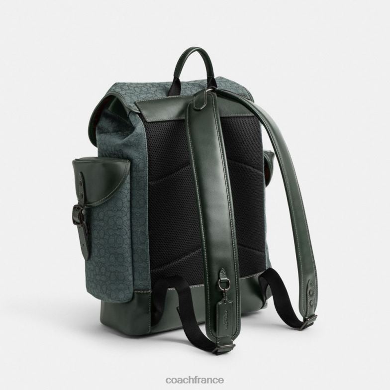 Coach Hommes sac à dos Hitch en jacquard micro signature vert amazonien HHR6J682