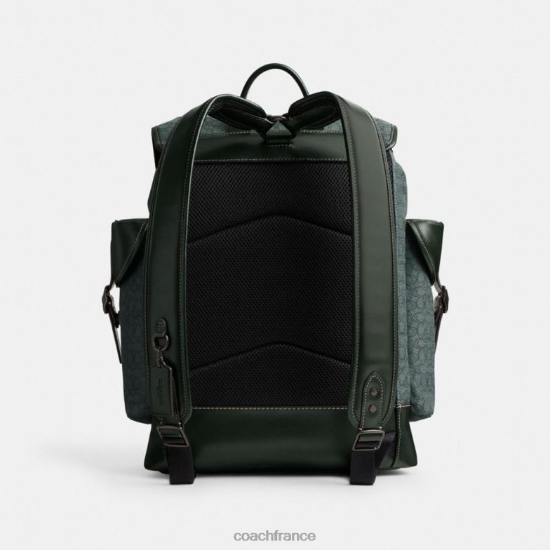 Coach Hommes sac à dos Hitch en jacquard micro signature vert amazonien HHR6J682