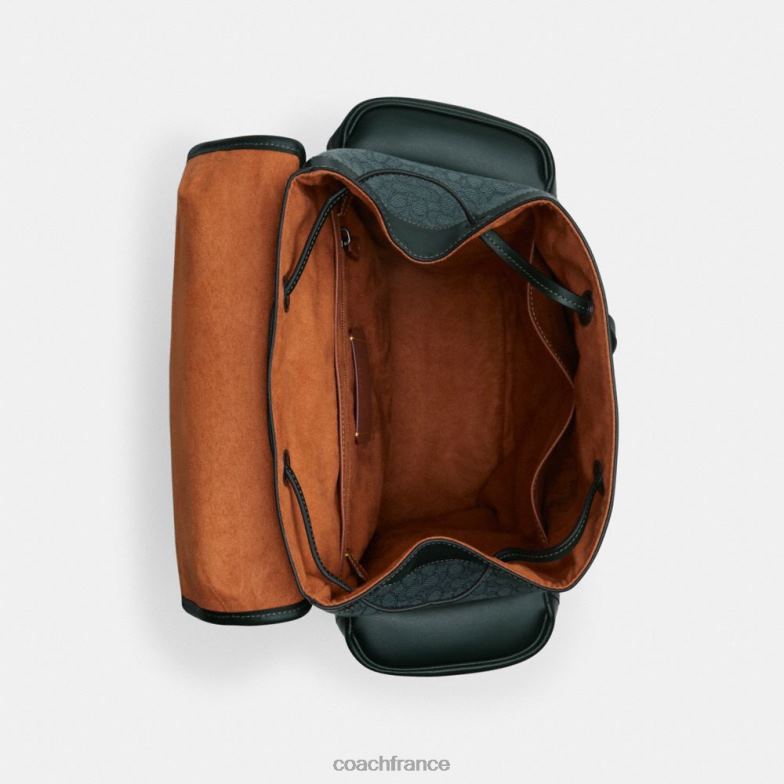 Coach Hommes sac à dos Hitch en jacquard micro signature vert amazonien HHR6J682