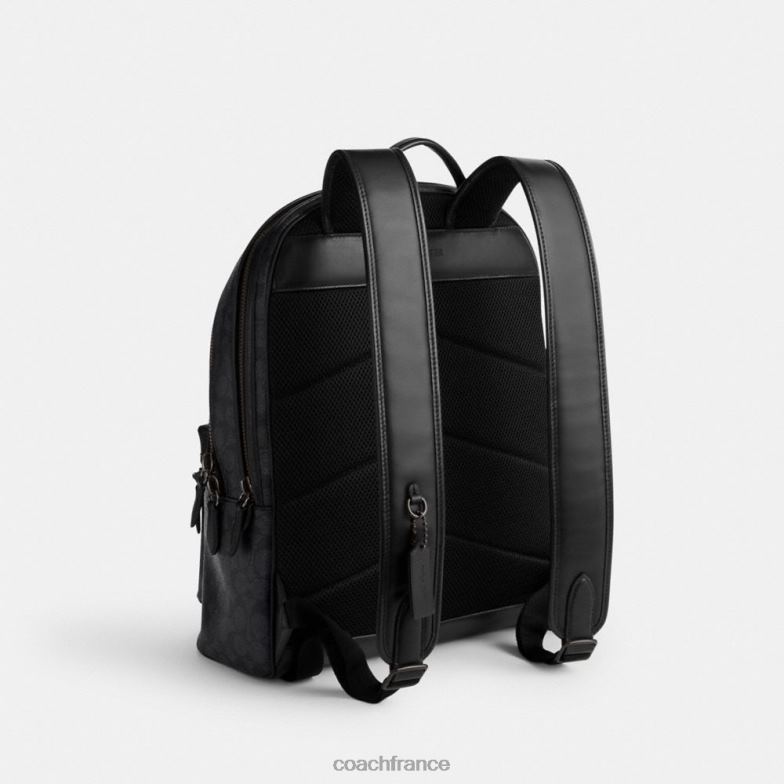 Coach Hommes sac à dos charter en toile exclusive charbon HHR6J676