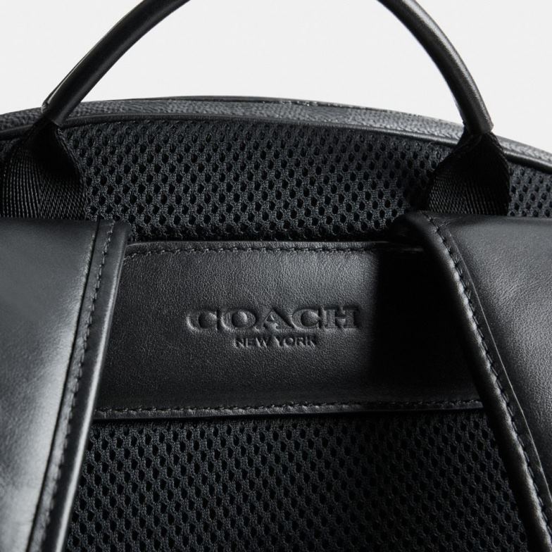 Coach Hommes sac à dos charter en toile exclusive charbon HHR6J676