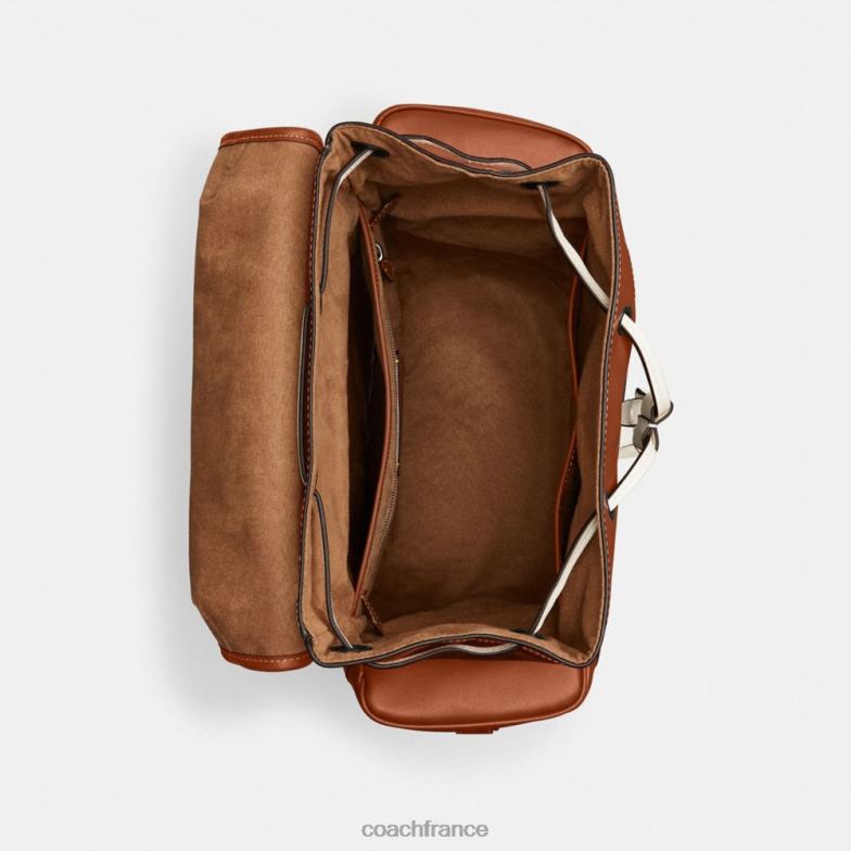 Coach Hommes sac à dos d'attelage avec grand imprimé cheval et calèche truffe/ambre bruni HHR6J681