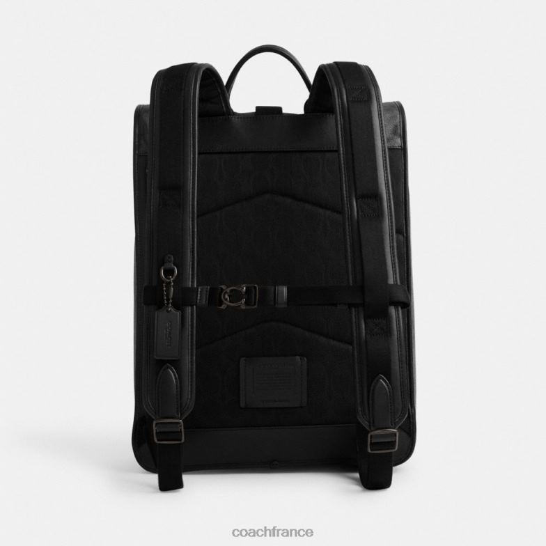 Coach Hommes sac à dos à roulettes beck en toile exclusive charbon HHR6J685