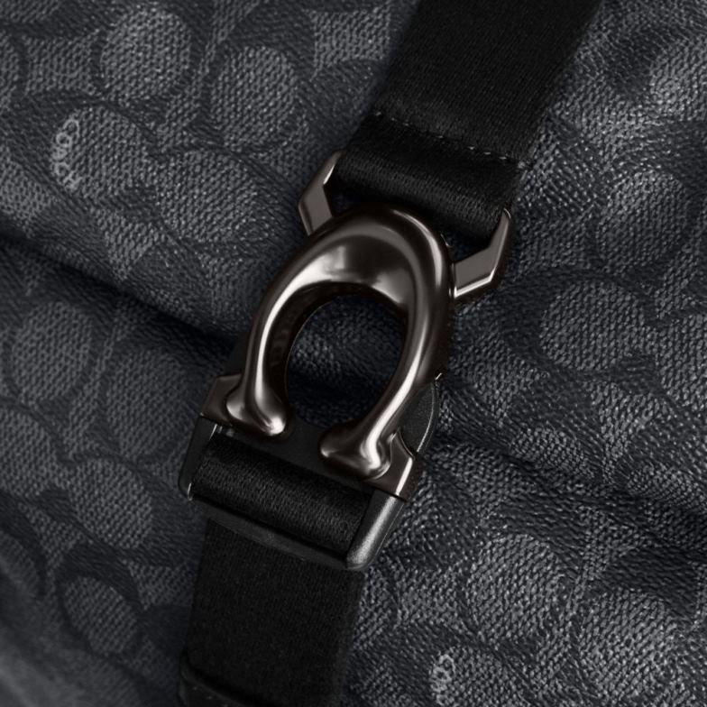 Coach Hommes sac à dos à roulettes beck en toile exclusive charbon HHR6J685