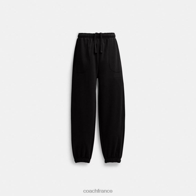 Coach Hommes jogging solide essentiel noir HHR6J786