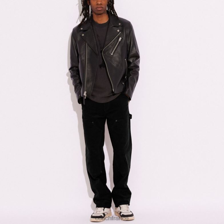 Coach Hommes pantalons en velours noir HHR6J787