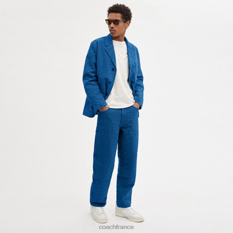 Coach Hommes blazer en jean bleu royal HHR6J762