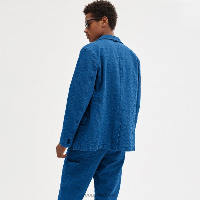 Coach Hommes blazer en jean bleu royal HHR6J762