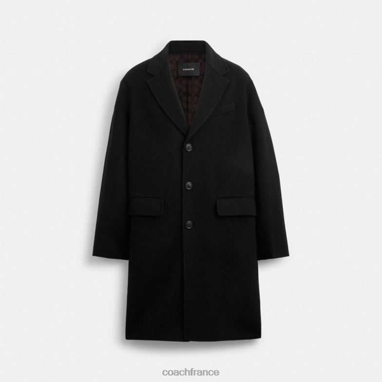 Coach Hommes manteau double face noir HHR6J750