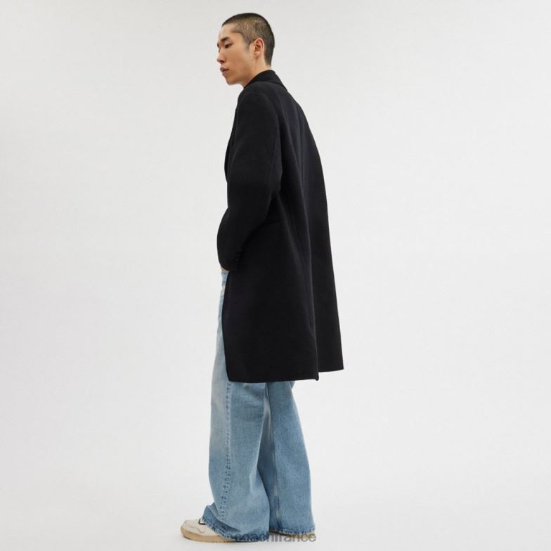 Coach Hommes manteau double face noir HHR6J750
