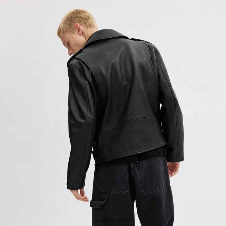 Coach Hommes veste de moto noir noir HHR6J751