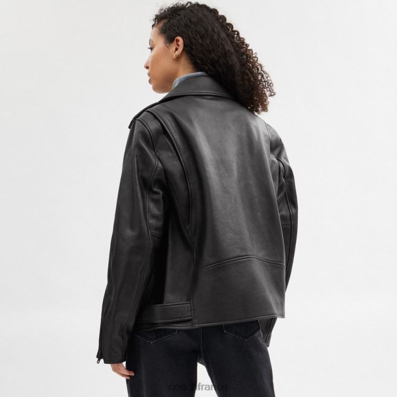 Coach Hommes veste de moto noir noir HHR6J751