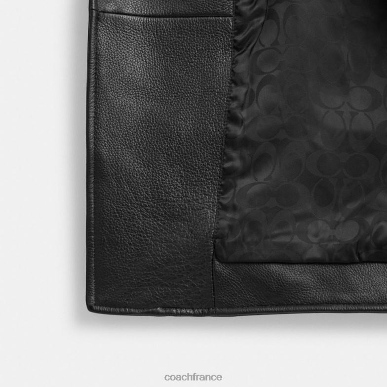 Coach Hommes veste de moto noir noir HHR6J751