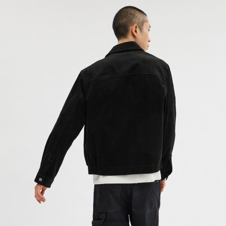 Coach Hommes veste en velours côtelé noir HHR6J755
