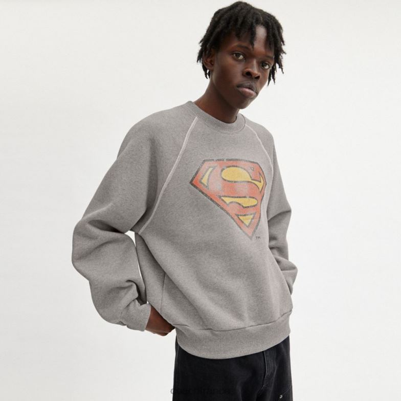 Coach Hommes entraîneur | col rond superman dc gris foncé HHR6J778