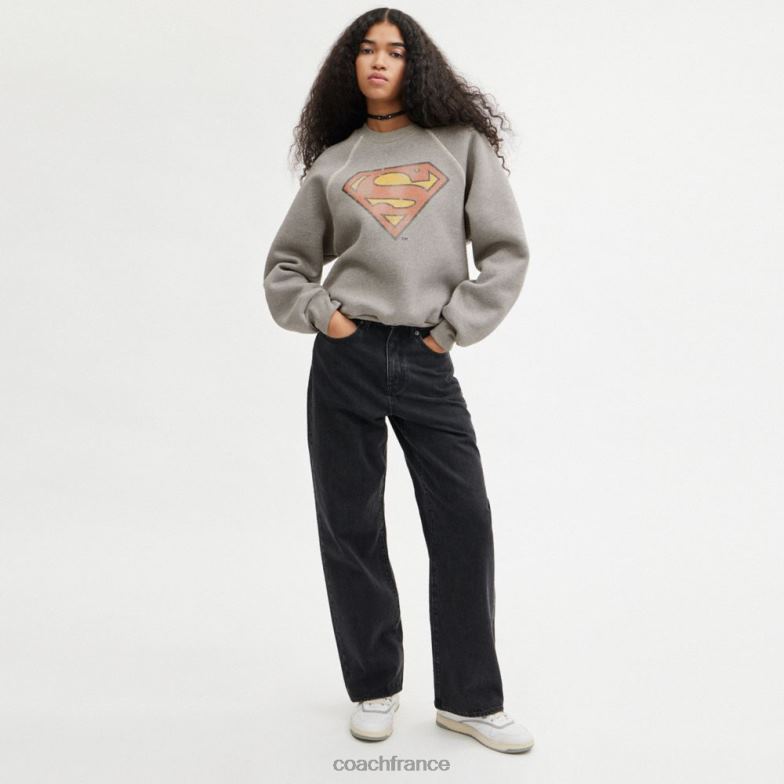 Coach Hommes entraîneur | col rond superman dc gris foncé HHR6J778