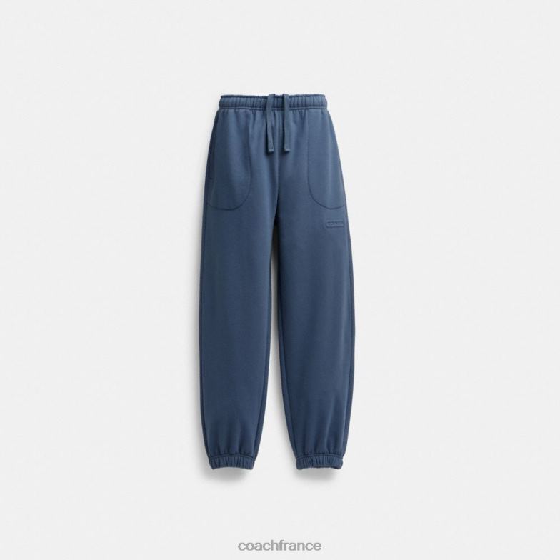 Coach Hommes jogging solide essentiel bleu. HHR6J783