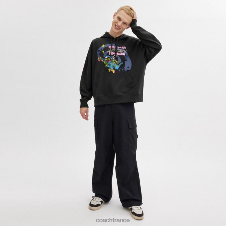 Coach Hommes sweat à capuche coach cosmique noir multi. HHR6J769