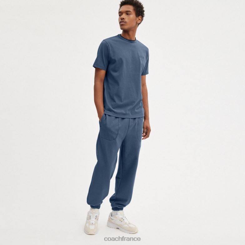 Coach Hommes t-shirt essentiel bleu. HHR6J782