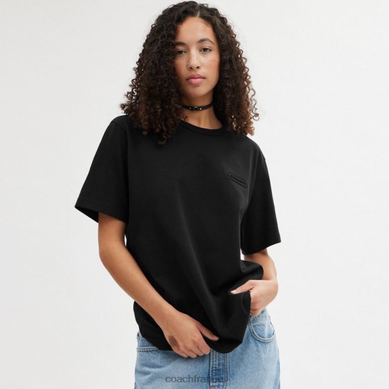 Coach Hommes t-shirt essentiel noir HHR6J766