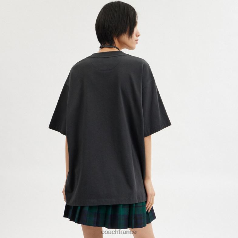 Coach Hommes t-shirt rexy noir HHR6J764