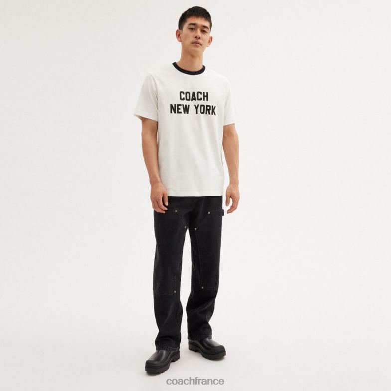 Coach Hommes tee-shirt new-yorkais blanc. HHR6J763