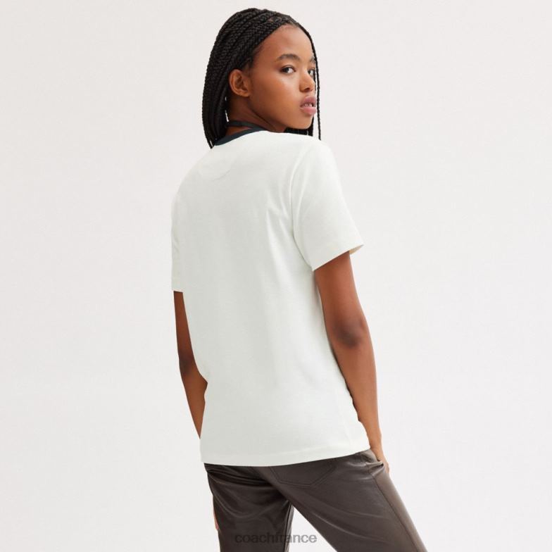 Coach Hommes tee-shirt new-yorkais blanc. HHR6J763